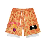 Orange Leopard Print Mock Two-Piece Bomb Spiders