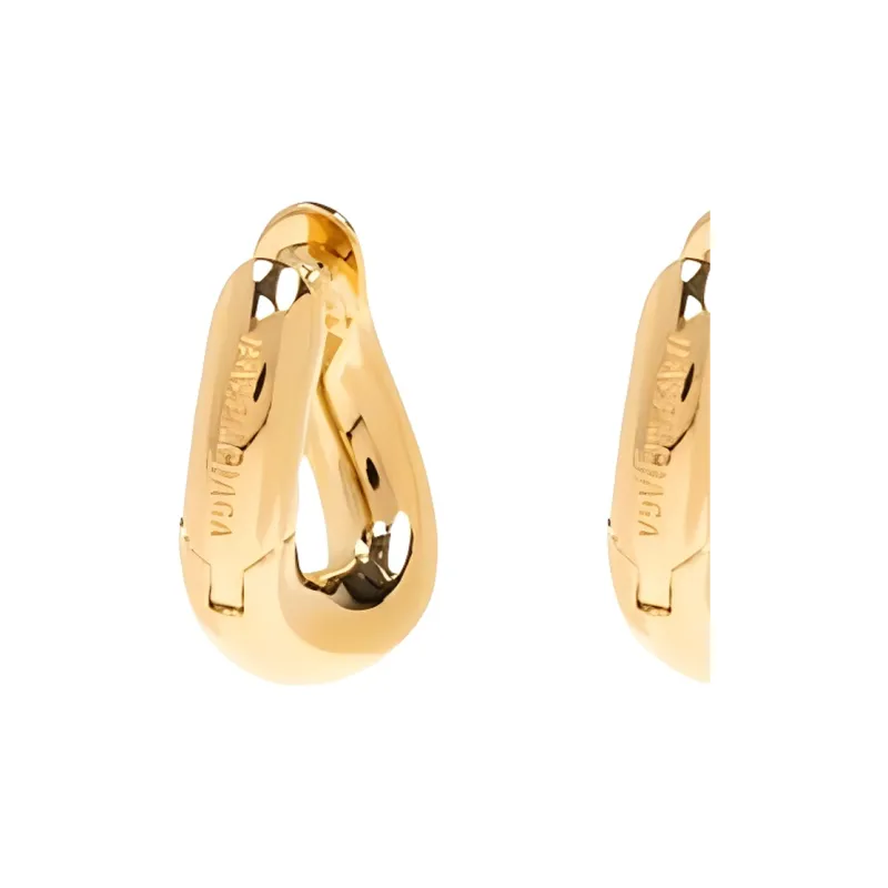 Balenciaga Brass Earrings Women's Gold-2