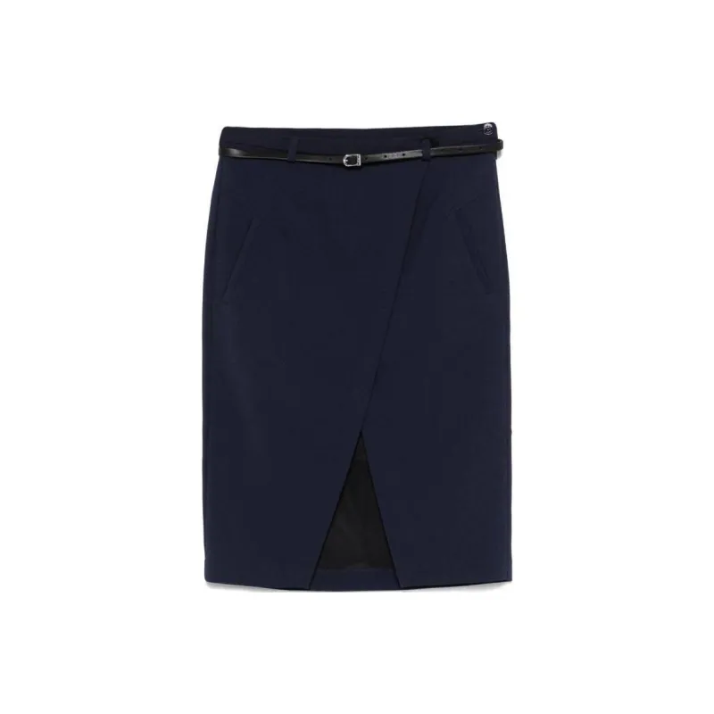 Patrizia Pepe Belted Mini Skirt-0