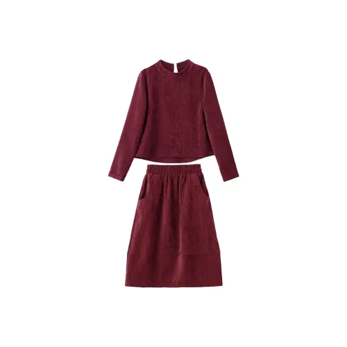 Mapping Two Piece Skirt Sets Women's