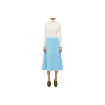 Bottega Veneta Leather Midi Skirt