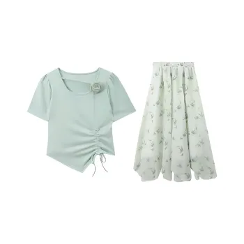 DOSOHEB Two Piece Skirt Sets Women's