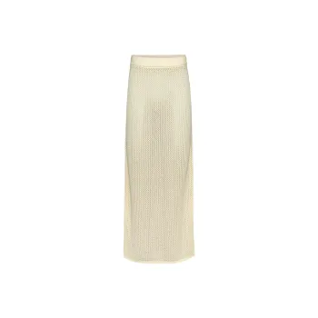 Tommy Hilfiger Kadin Tjw Open Stitch Etek Casual Long Skirts Women's Light Yellow