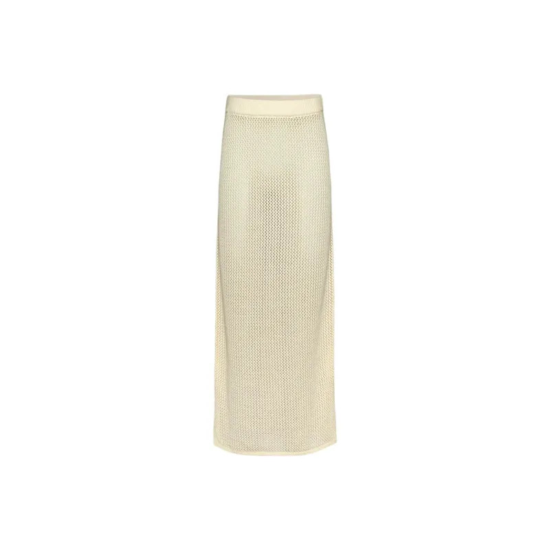 Tommy Hilfiger Kadin Tjw Open Stitch Etek Casual Long Skirts Women's Light Yellow-0