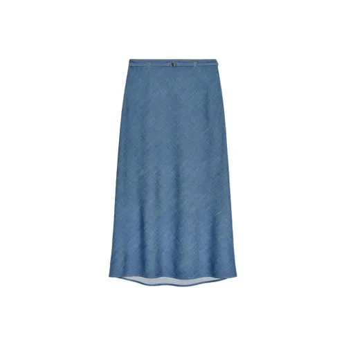 ZARA Casual Long Skirts Women's Blue