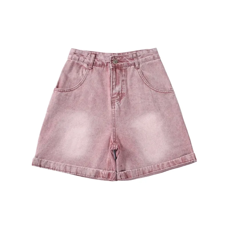 AWAO Denim Shorts Women's Rose Red-0
