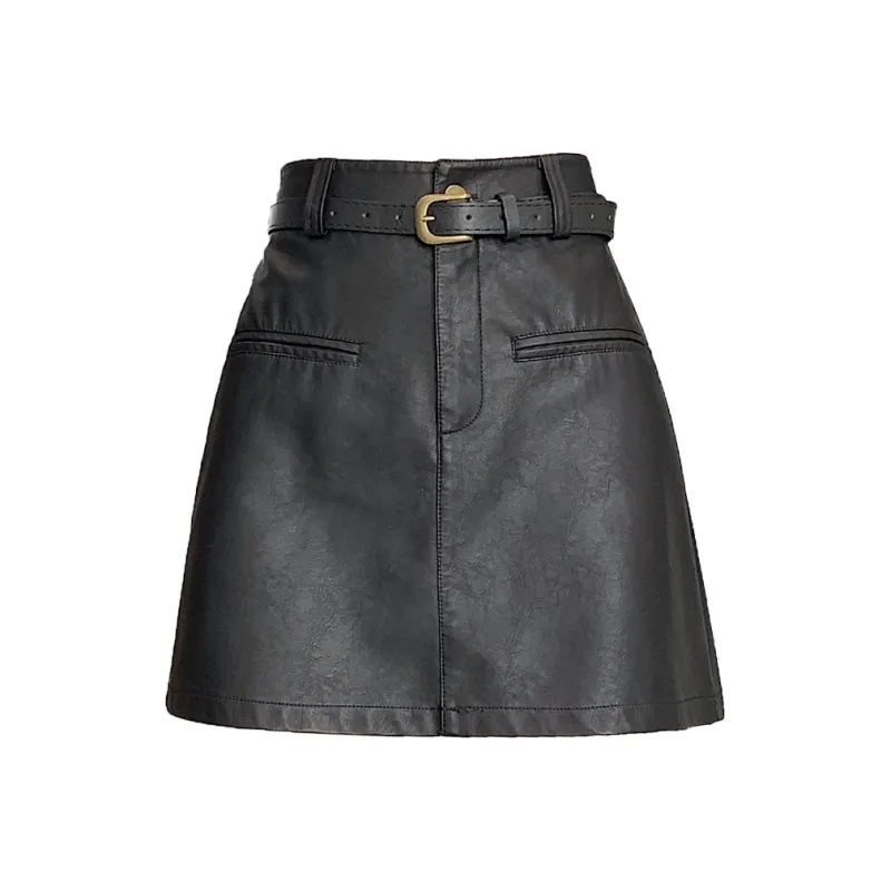 MM Leather Short Skirts Women's-0