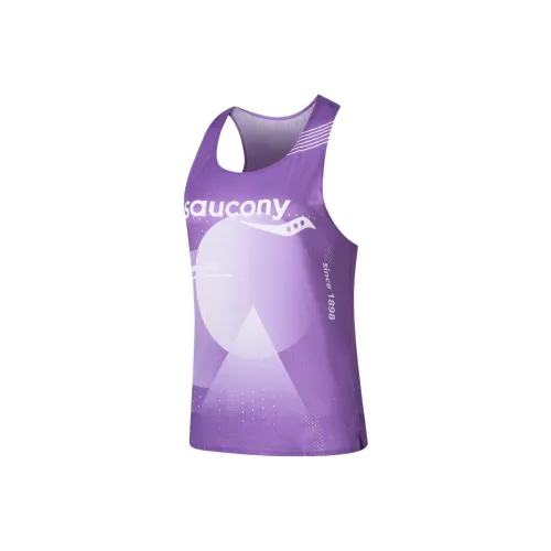 Saucony Tank Top Unisex Bellflower Purple Print