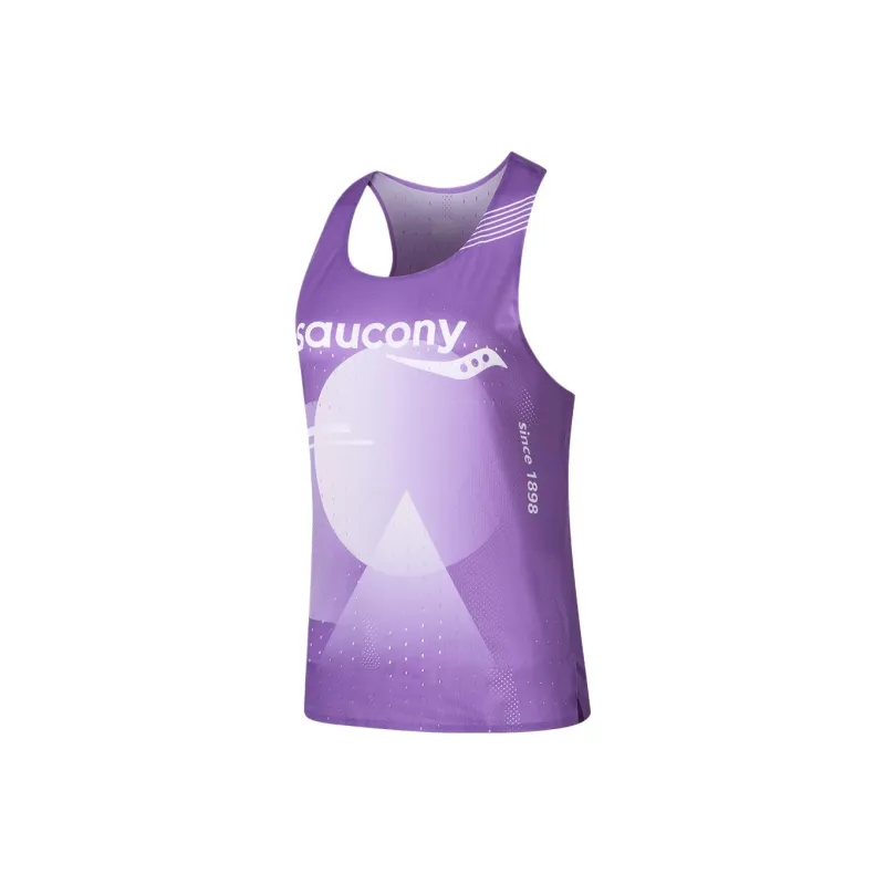 Saucony Tank Top Unisex Bellflower Purple Print-0