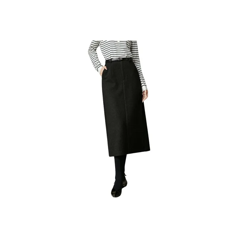 Late White Skirt Women's Black Gray-0