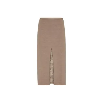FENDI Slit Detailed Ribbed Skirt