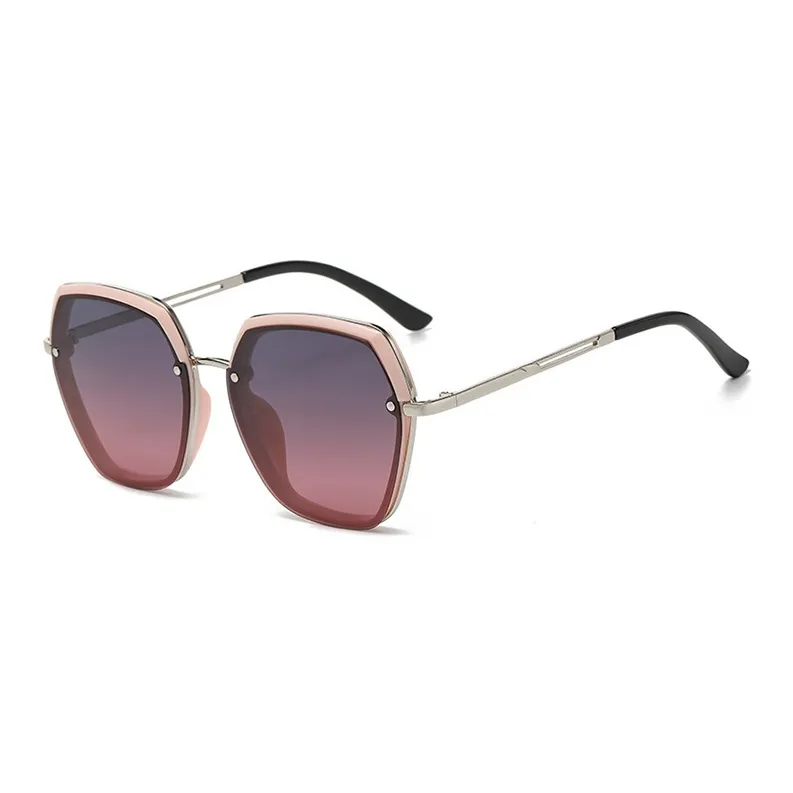 YUZHAOLIN Metal Irregular Shape Sunglasses Unisex-6