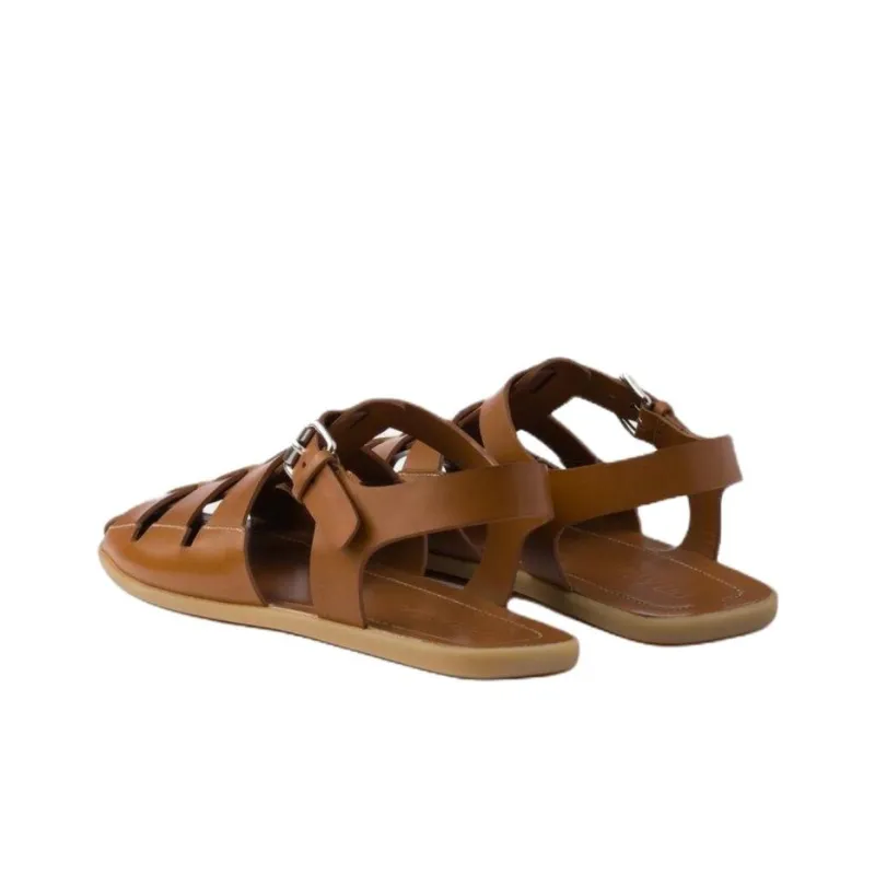 PRADA Roman Sandals Men's Brown-3