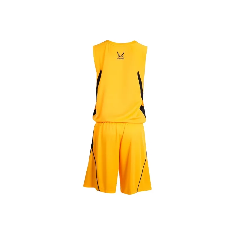 QIAODAN Basketball Collection Basketball Suit Men's Lakers Yellow-1