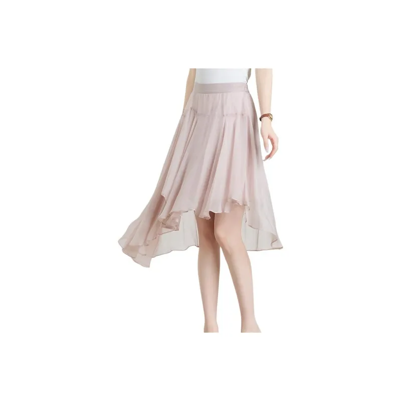 Yi Mengyuan Silk Casual Long Skirt Women's-4