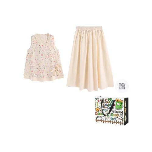ZVJH Two Piece Skirt Sets Women's