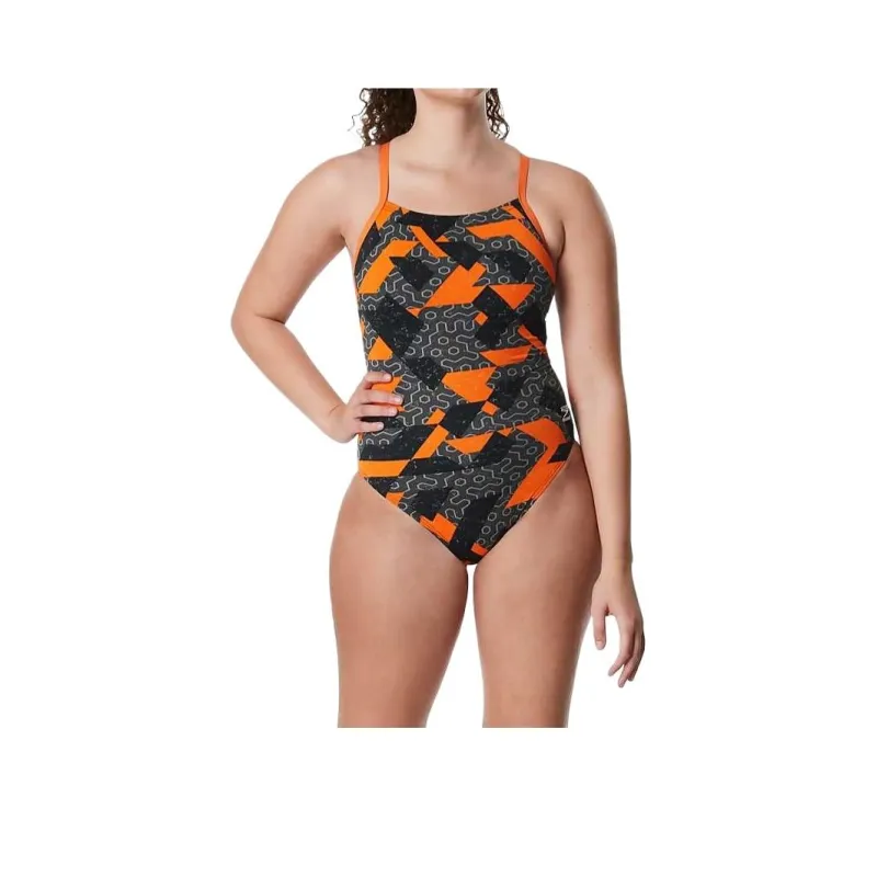 Speedo Ruse Blocks Flyback One piece Swimsuit Women's-8