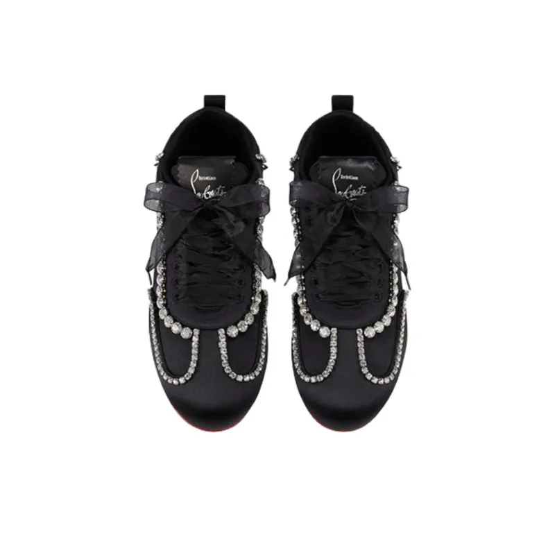 CL LUBOTING ELEONORA STRASS Low Top Casual Shoes Women's Black-3