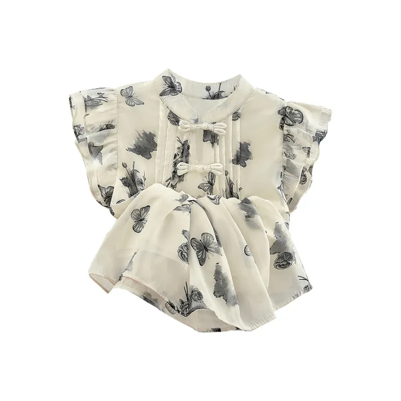 Cypress House Shirt Women's Apricot Gray Butterfly-0