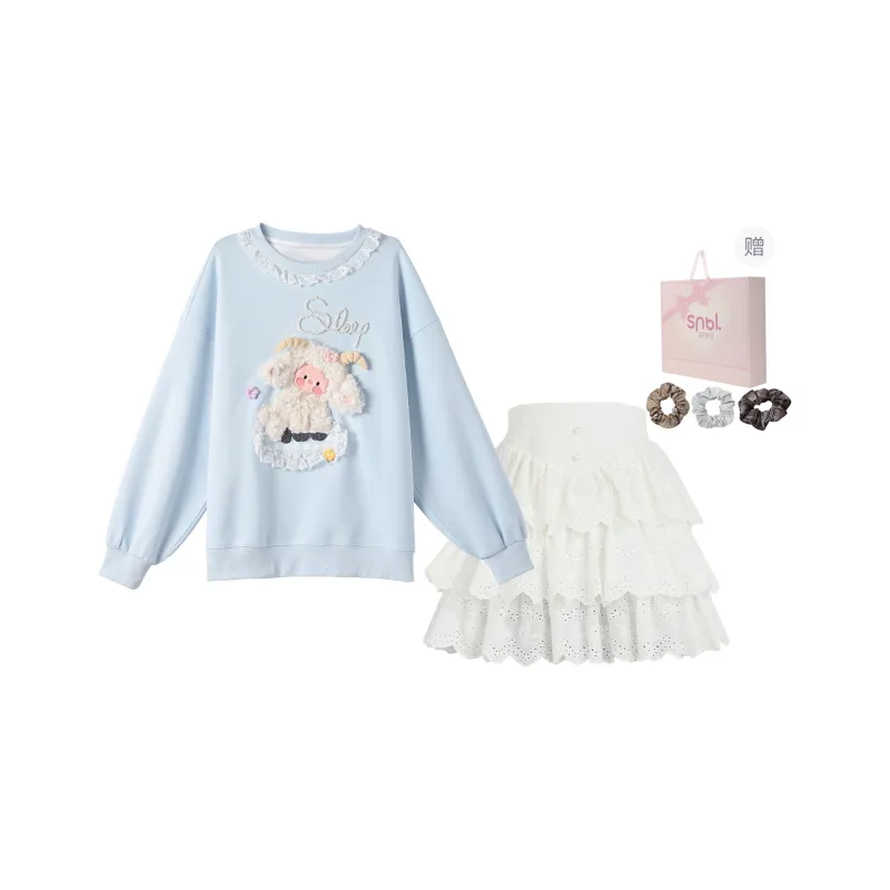 SNBL Skirt Set Women's Sweatshirt+Skirt-0