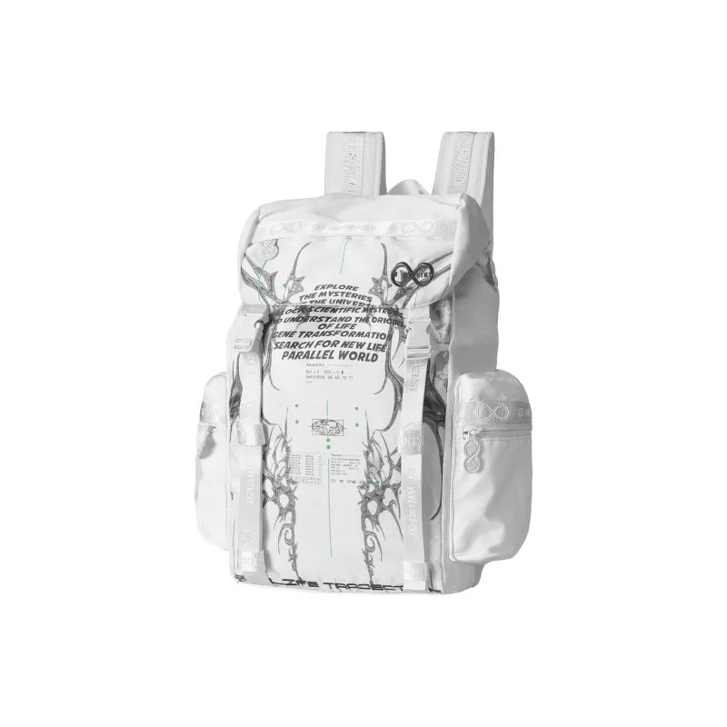 8atheist Polyester Backpack Regular Unisex Silver White-1