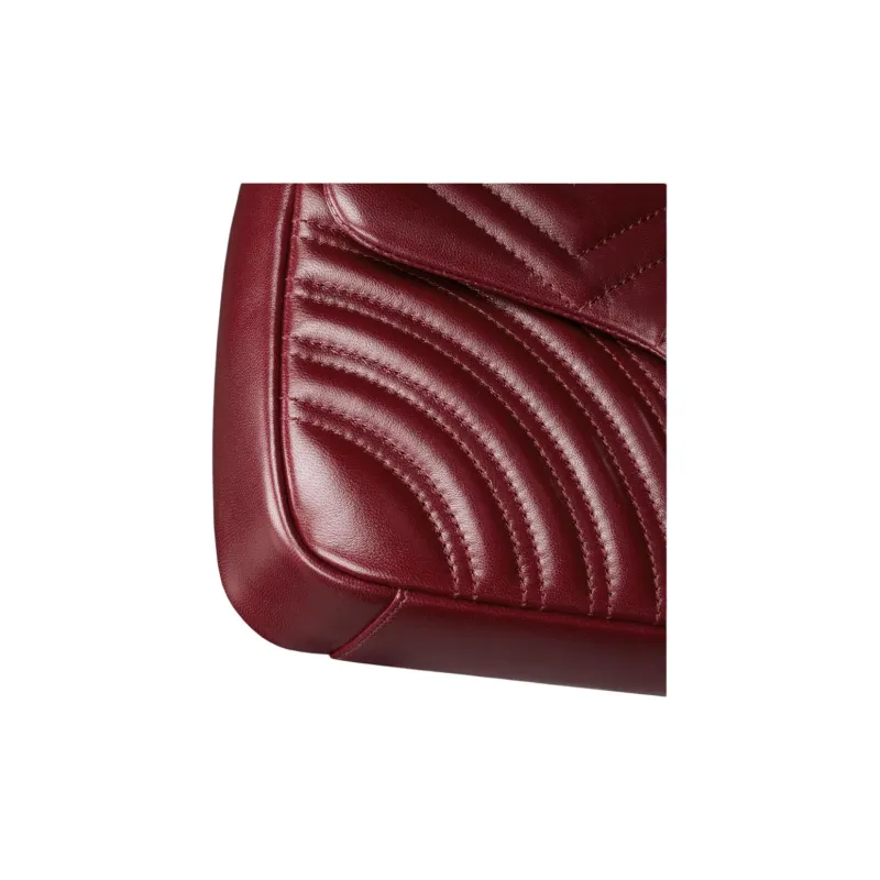 GUCCI GG Marmont Calfskin Shoulder Bag Medium Size Women's Red-5