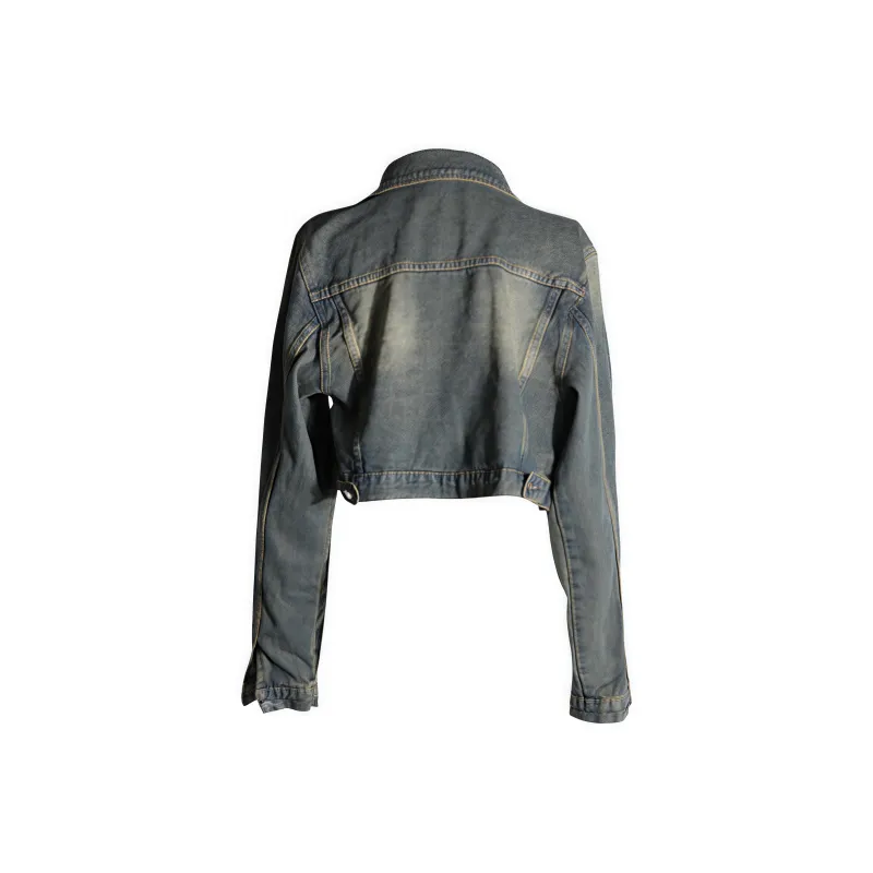 YINLEI Cropped Coats Women's Vintage-1