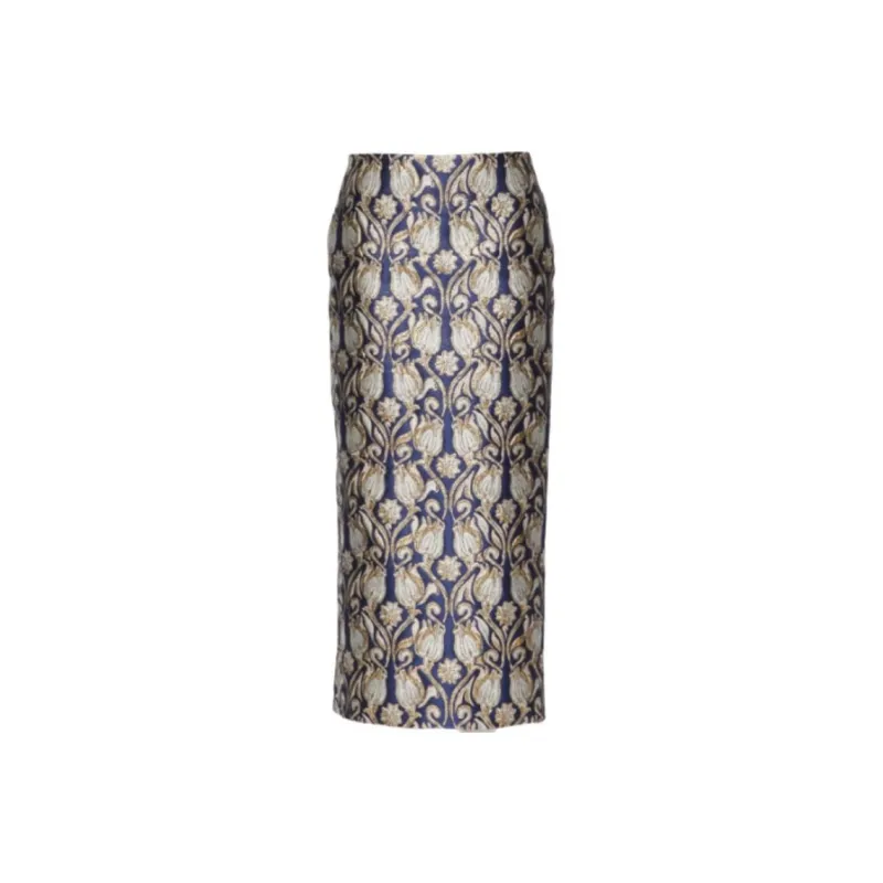Valentino Casual Long Skirt Women's Blue-0