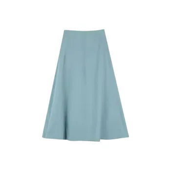 SOLIGHTER Casual Long Skirt Women's Monet Blue