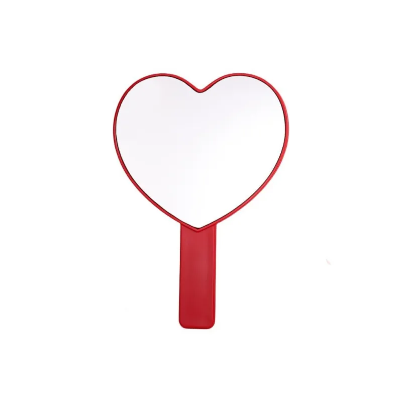 JIXUAN Heart Handheld Make Up Mirrors Portable Mini DIY Whipped Cream Glue-3