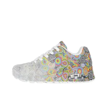 Jen Stark x Skechers Uno Low Top Casual Shoes Women's Rainbow