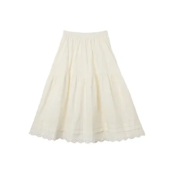 SETIROM Casual Long Skirt Women's White