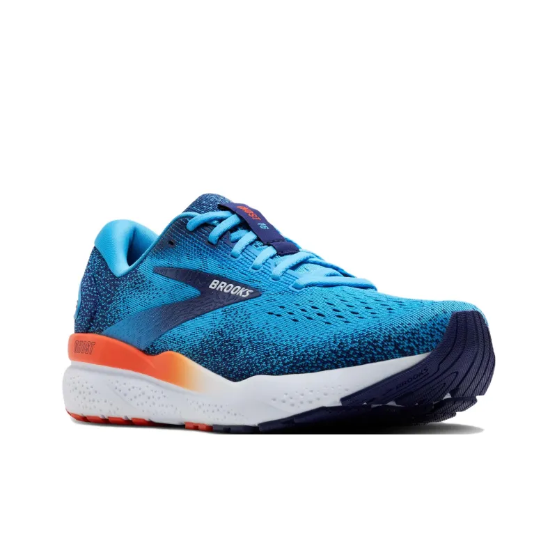 Brooks Ghost 16 Anti Slip Wear Resistant Low Top Running Shoes Men's Blue-2
