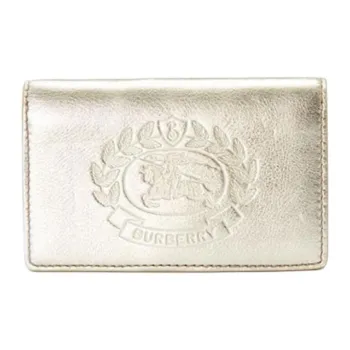 Burberry Leather Wallet Regular Women's Gold