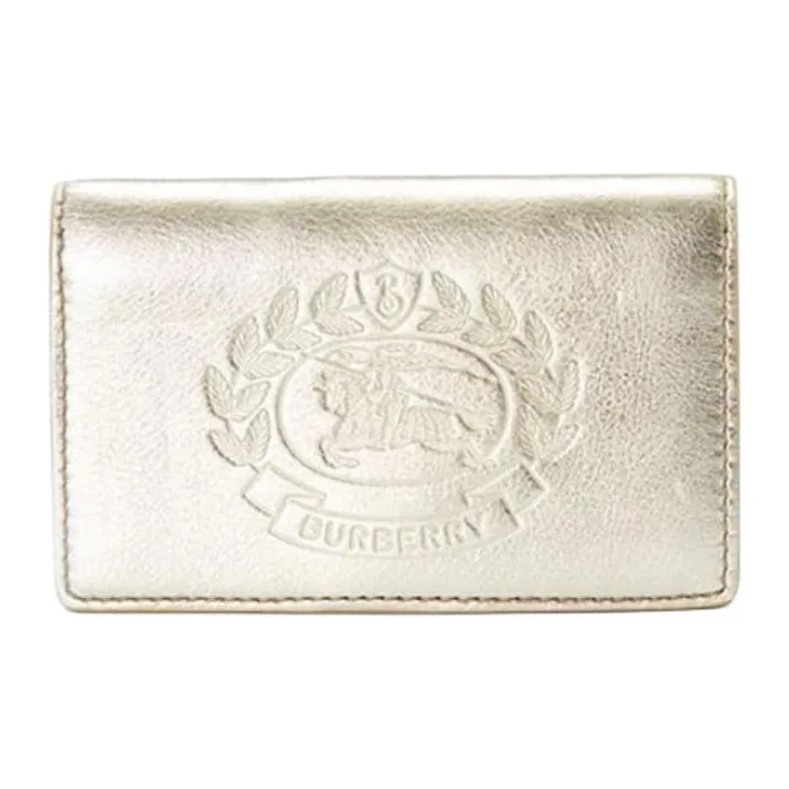 Burberry Leather Wallet Regular Women's Gold-0