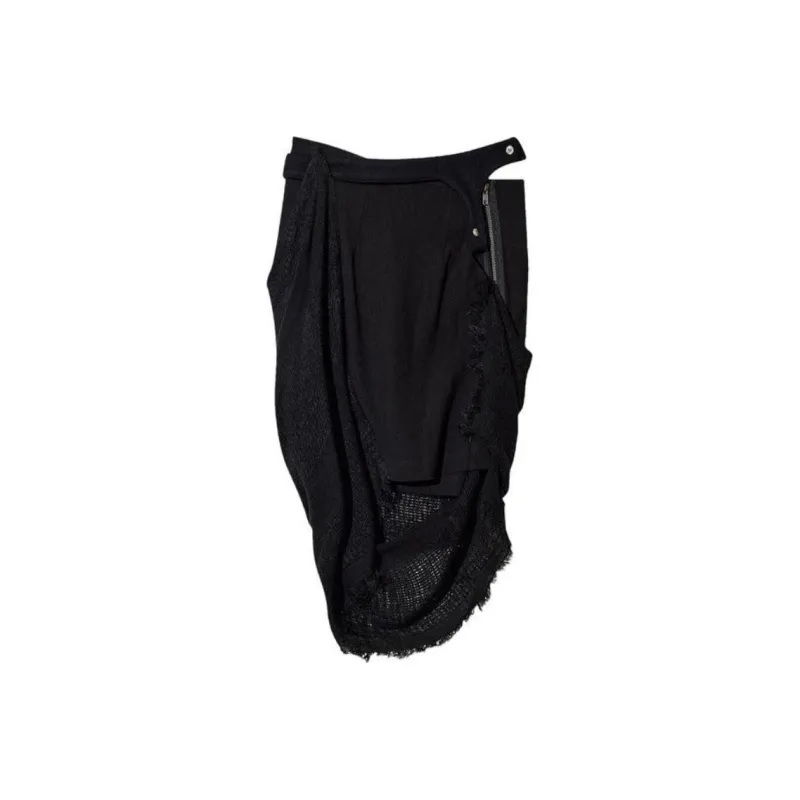 HYEIN SEO Fringed Skirt 'Black'-0