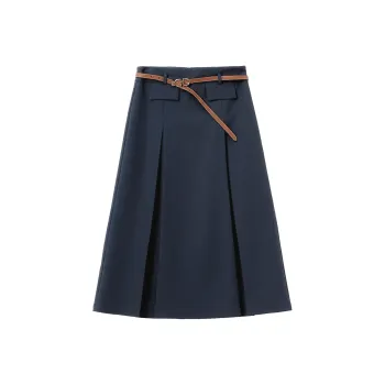 Mambe Casual Long Skirts Women's Twilight Gray Blue