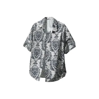 UF9193 Shirts Unisex Ink Fragrance Brocade Pattern