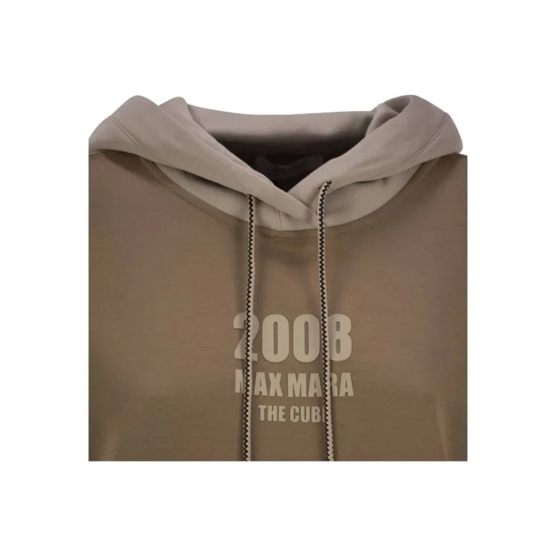 MaxMara Agata Logo Embroidered Drawstring Hoodie-3