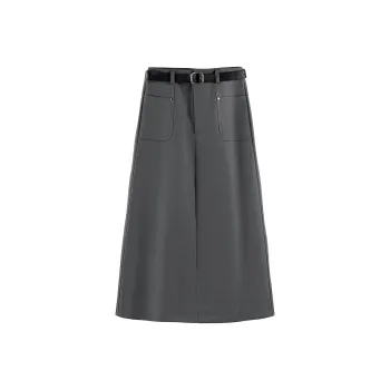TOUCH Casual Long Skirt Women's Gray
