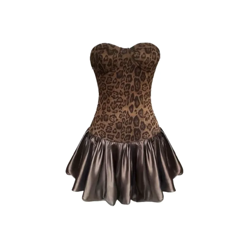 EMDPN Sleeveless Dresses Women's Dark Brown-0