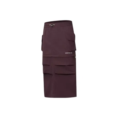 Saucony SS25 Casual Long Skirt Women's Brick Red