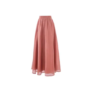 Blovelan Casual Long Skirts Women's Rouge Red; Skirt