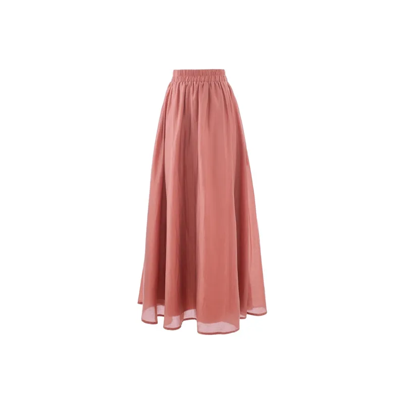 Blovelan Casual Long Skirts Women's Rouge Red; Skirt-0
