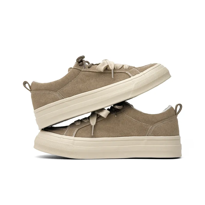 Mengsai Cushioning, Wear Resistant Low Top Skateboard Shoes Men's Khaki-4