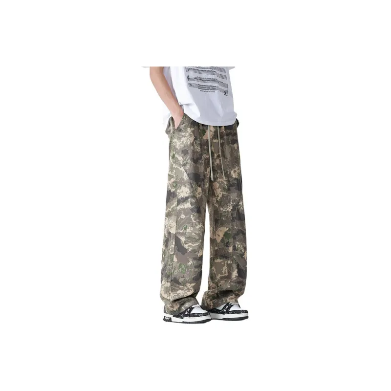 Menglaini Jeans Unisex Camouflage Lyocell Cool Touch-0