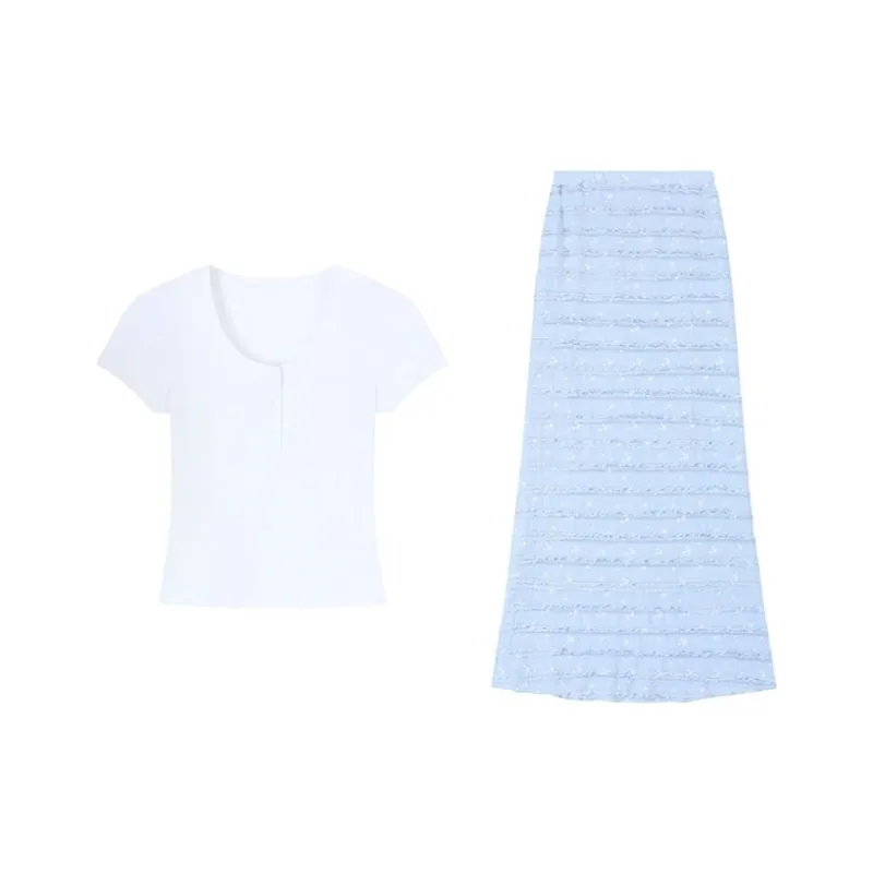 HUINIAN Two Piece Skirt Sets Women's-0