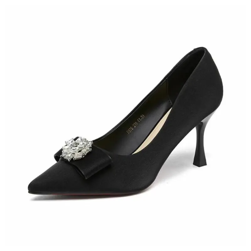 Xingdiman Slim Heel High Heels Women's Black Box-0