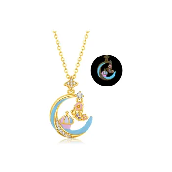 Lao Feng Xiang S925 Silver Necklaces Women's