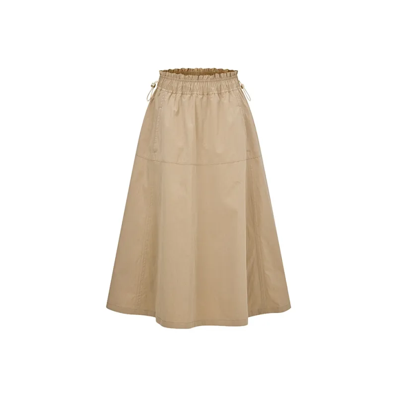 RARE Casual Long Skirts Women's Khaki-0
